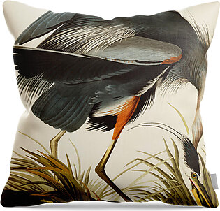 Grey Heron Throw Pillow
