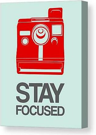 Stay Focused Polaroid Camera Poster 4 Canvas Print