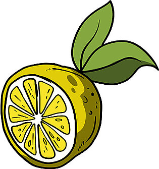 Lemon Citrus Fruit Shape Sticker