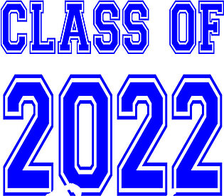 Class of 2022 senior blue and white Shower Curtain