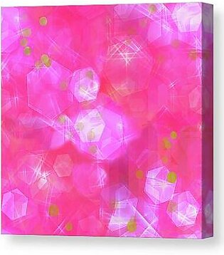 Glitter Love Pink Pattern Canvas Print