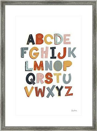 Colorful Alphabet Pastel Framed Print