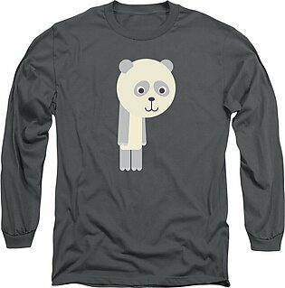 Letter P - Animal Alphabet - Panda Monogram Long Sleeve T-Shirt