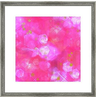 Glitter Love Pink Pattern Framed Print