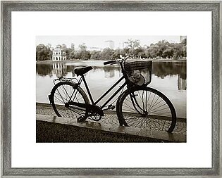 Bicycle by Hoan Kiem Lake Framed Print