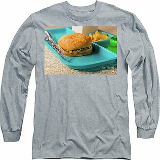 School Lunch Tray Cheeseburger #1 Long Sleeve T-Shirt