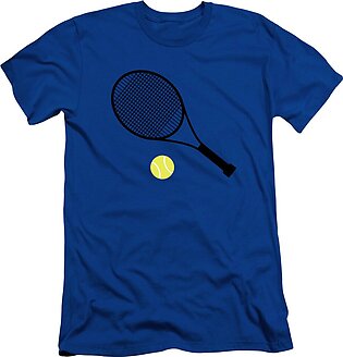 Blue Tennis Ball and Tennis Racket T-Shirt