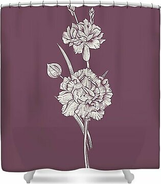 Carnation Purple Flower Shower Curtain