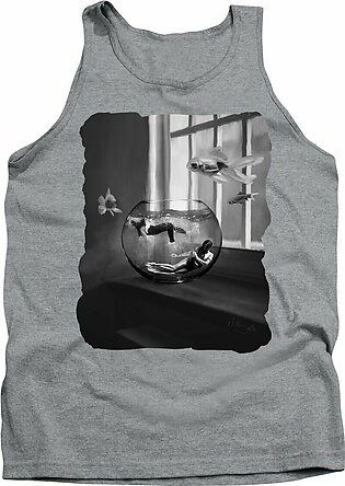 Two Lost Souls Swimming in a Fishbowl - Black and White Tank Top