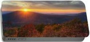 Autumn Light at Sunset Point Panorama Along the Talimena Scenic Byway Portable Battery Charger