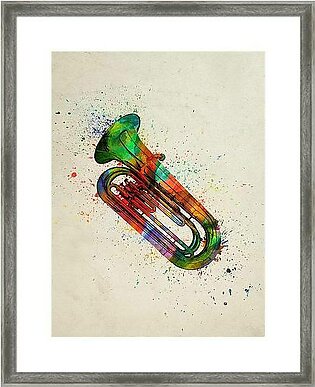 Colorful Tuba 05 Framed Print