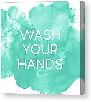 Watercolor Wash Your Hands- Art by Linda Woods Canvas Print