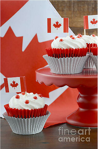 Happy Canada Day Cupcakes #3 Yoga Mat