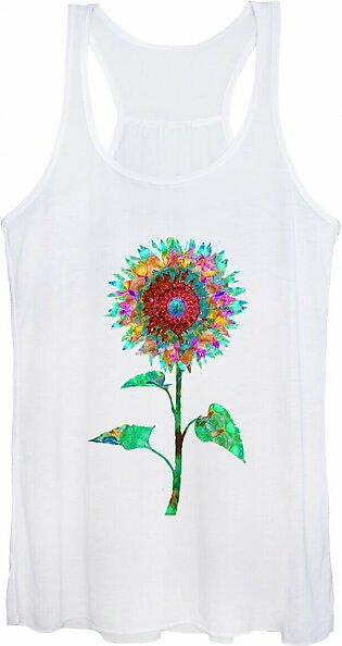 Wild Sunflower - Colorful Flower Art - Sharon Cummings Women's Tank Top