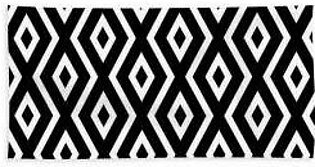 White and Black Pattern Hand Towel