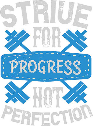 Fitness Gift Strive For Progress Not Perfection Gym Bath Towel