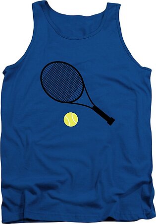 Blue Tennis Ball and Tennis Racket Tank Top