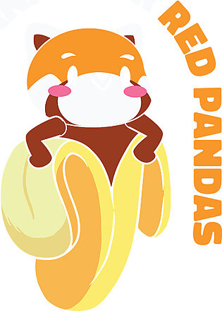 Cute Animal Red Panda Banana Fruit Wildlife Foodie #3 Baby Onesie