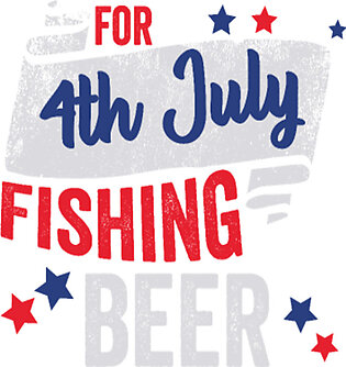 4th Of July Beer And Fishing Sticker