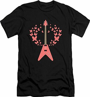 Pink Rock Guitar Cool RockNRoll For Rock Girls T-Shirt