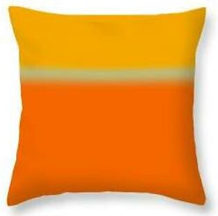 Abstract Orange and Blue Study Throw Pillow