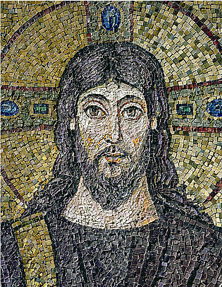 The face of Christ, mosaic Hand Towel