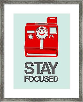 Stay Focused Polaroid Camera Poster 4 Framed Print