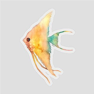 Angelfish II - solid background Sticker
