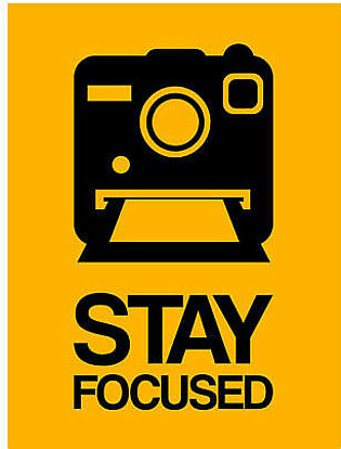 Stay Focused Polaroid Camera Poster 2 Art Print