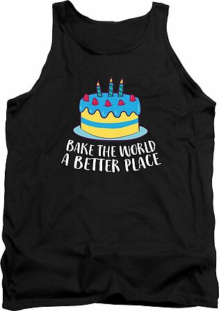 Baking Mom Gift Bake The World A Better Place Cake Baking Tank Top
