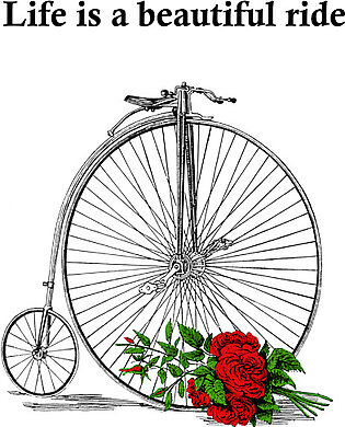Floral Bicycle Baby Onesie