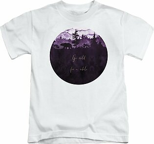 Go Wild For Awhile watercolor landscape Kids T-Shirt