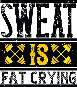 Fitness Gift Sweat Is Fat Crying Gym Bath Towel