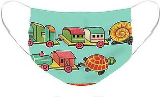 Snail and Turtle Trains Face Mask