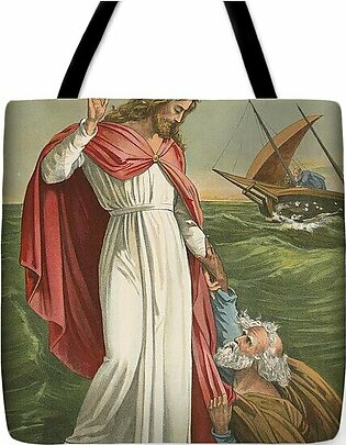 Peter Walking on the Sea Tote Bag