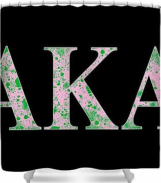 Alpha Kappa Alpha - Black Shower Curtain