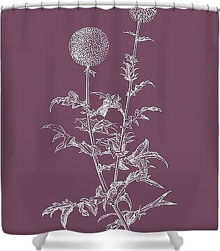 Echinopos Purple Flower Shower Curtain