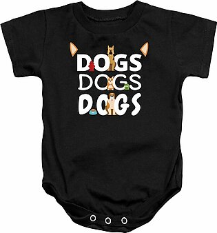 Dogs Dogs Dogs Pet Wagging Tail Puppy Gift Baby Onesie