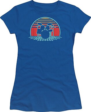 Drum Kit Retro Vintage Drums Player 80s Style Drummer Gift Women's T-Shirt