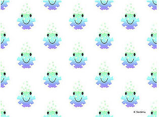 Childrens Fish Pattern Art Print