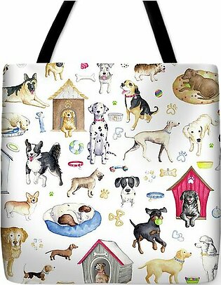 A Dogs Life Pattern Tote Bag
