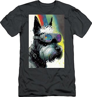 The Schnauzer Dog With Sunglasses - Composition 007 T-Shirt