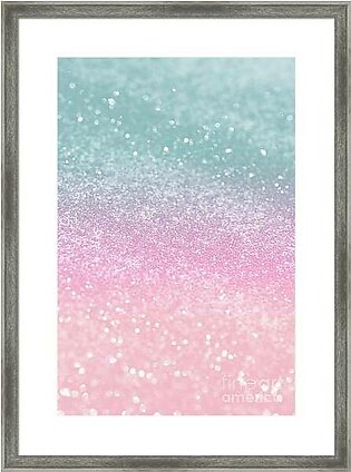 Unicorn Princess Glitter #5 Faux Glitter - Photography #pastel #decor #art  Framed Print