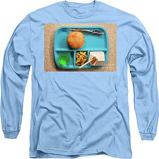 School Lunch Tray Cheeseburger Long Sleeve T-Shirt