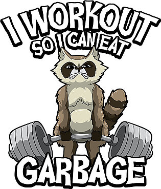 I Workout So I Can Eat Garbage Fitness Raccoon #2 Women's T-Shirt