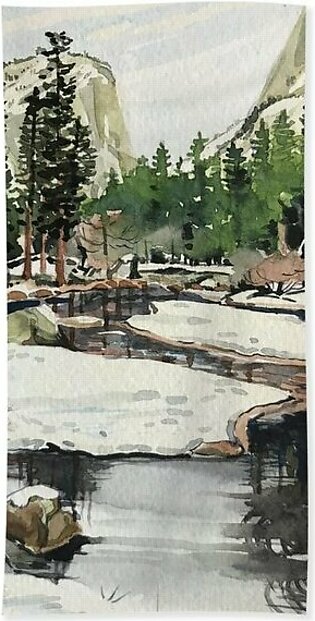 Mirror Lake Yosemite Hand Towel