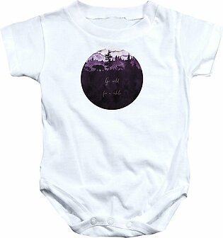 Go Wild For Awhile watercolor landscape Baby Onesie