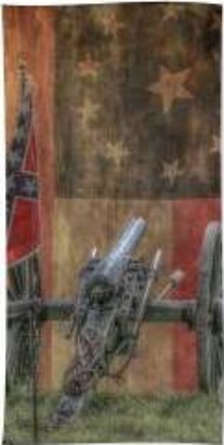 Confederate Flag and Cannon Beach Towel