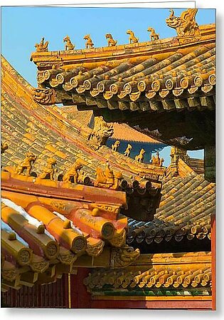 China Forbidden City Roof Decoration #2 Greeting Card