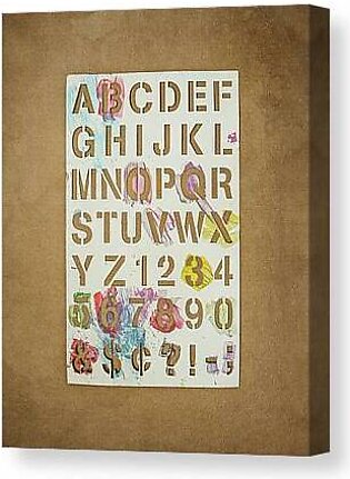 Stencil Alphabet Fun Canvas Print